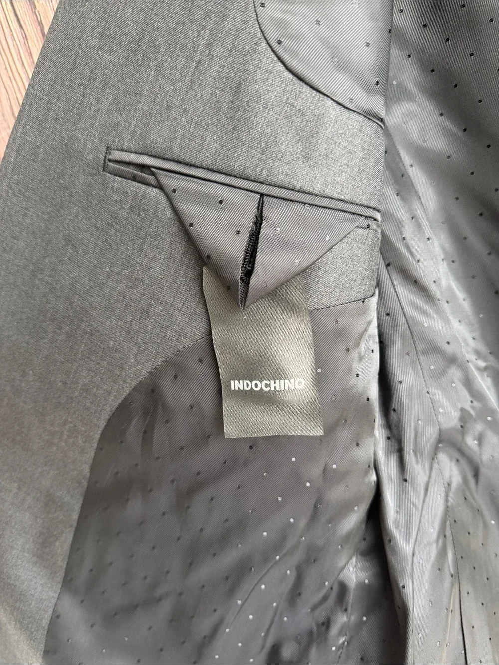 Indochino 100% Wool Sport Coat Blazer Gray Custom size 38-40